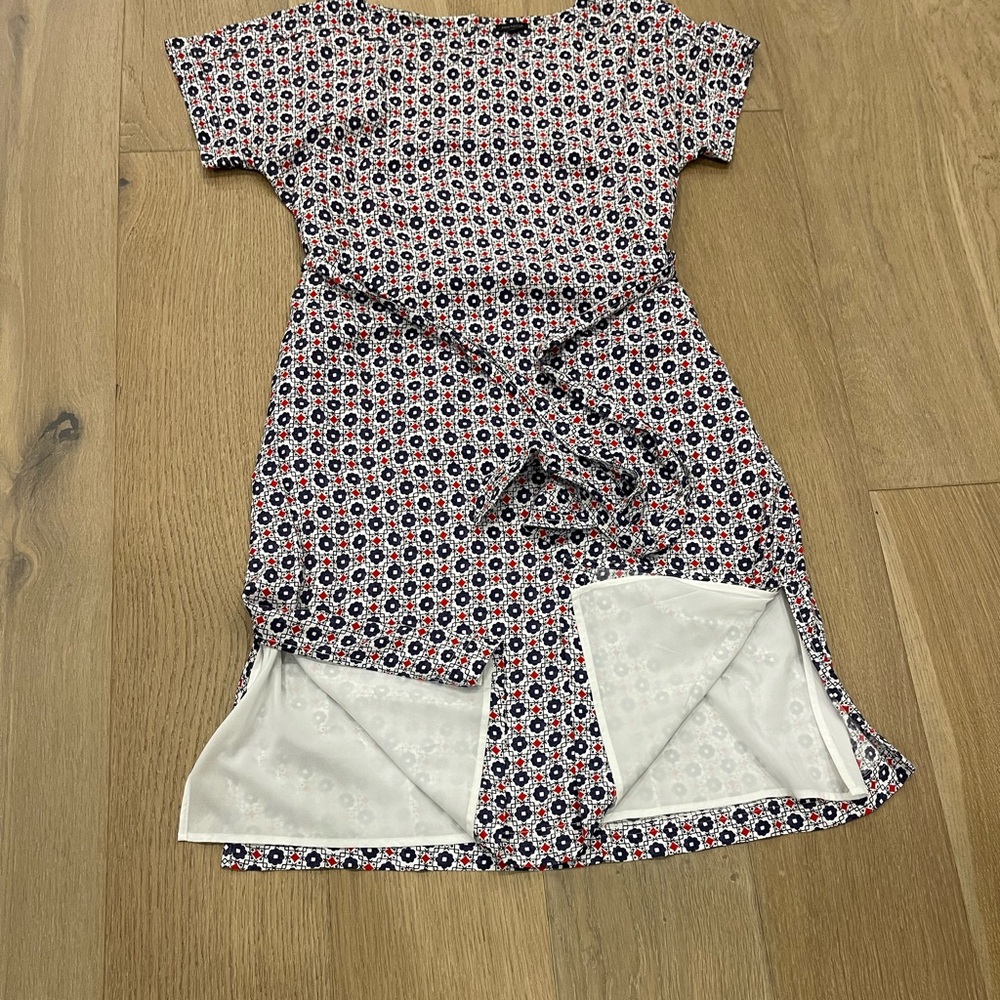 Ann Taylor Floral Patterned Dress - Red, Blue, White - Picture 4 of 6
